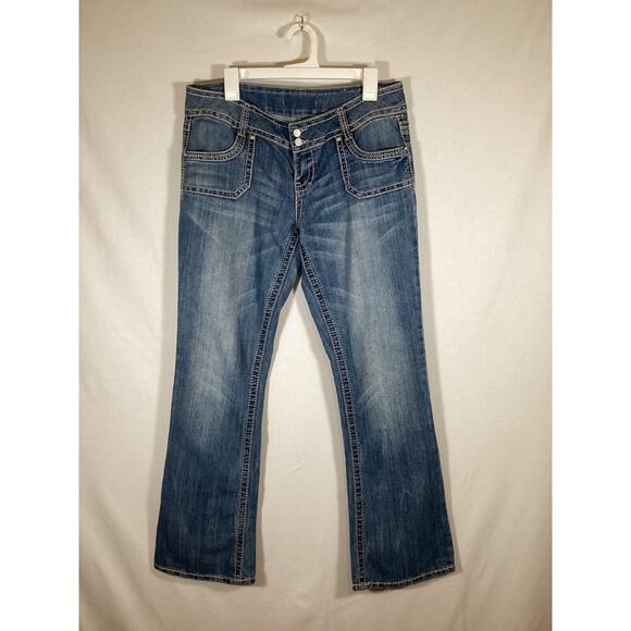 Premium Jeans Embellished Distressed Bootcut - Picture 1 of 4